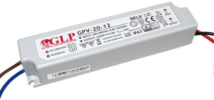 Zasilacz LED 12V 20W hermetyczny GPV-20-12